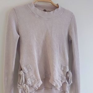 Free people waffle henley long sleeve top XS